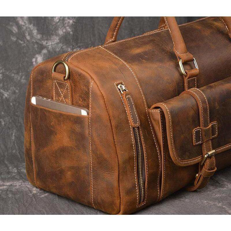 Crazy Horse Men’s Leather Overnight Bag Leather Bags Gallery