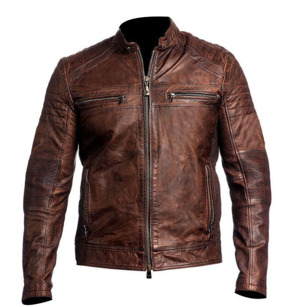 Motorcycle Vintage Biker Genuine Real Leather Jacket Leather Bags Gallery