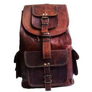 Genuine Leather Backpack Messenger Bag