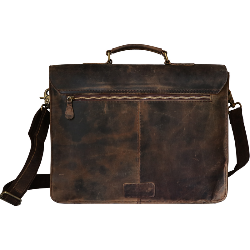 Retro Buffalo Leather Laptop Messenger Bag Leather Bags Gallery