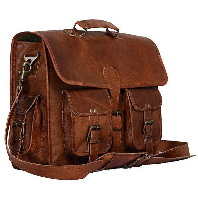 Handmade Brown Vintage Leather Briefcase Bag Leather Bags Gallery