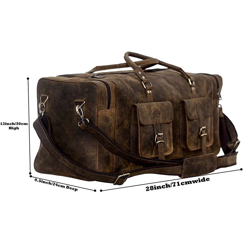 Large Buffalo Hunter Leather Travel Duffel Bag Leather Bags Gallery