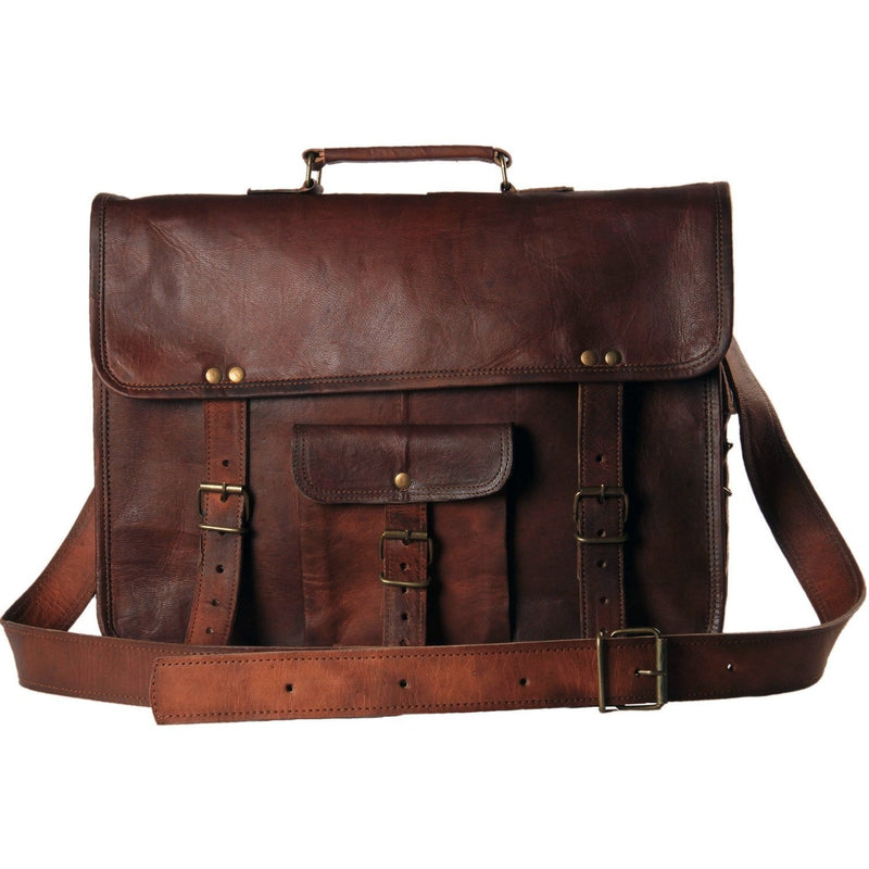 Men Laptop Handmade Vintage Leather Briefcase Leather Bags Gallery