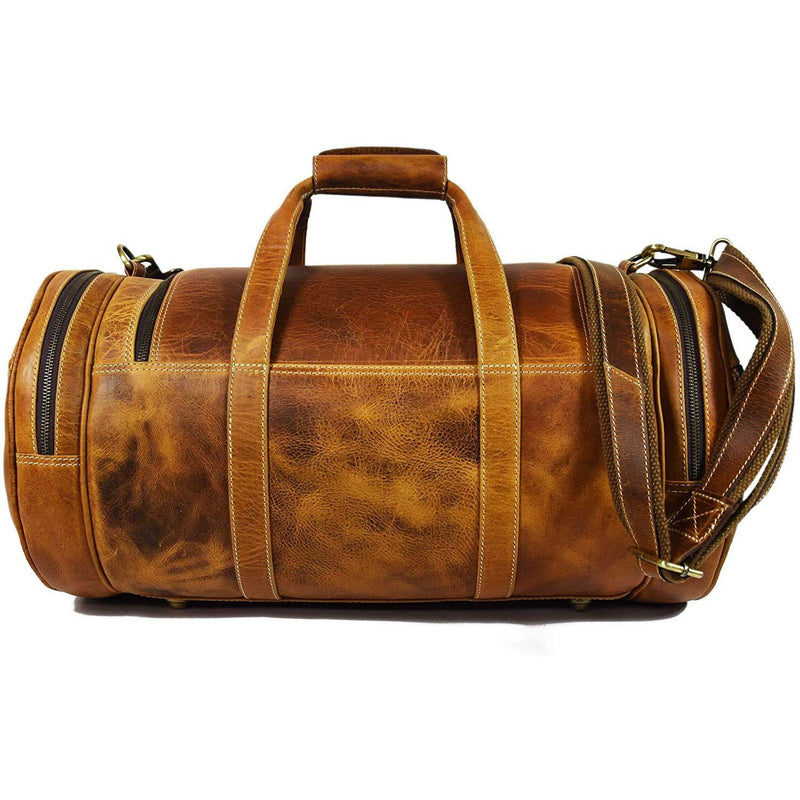 Handmade Leather Overnight Barrel Weekend Bag Leather Bags Gallery