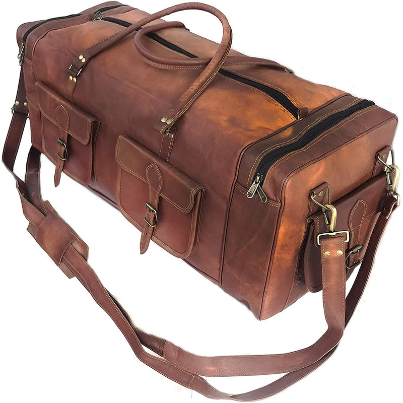Large Vintage Leather Duffel Bag Leather Bags Gallery