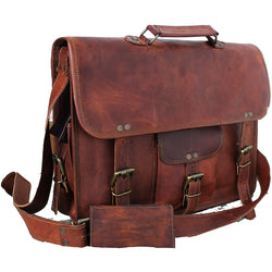 Men Laptop Handmade Vintage Leather Briefcase Leather Bags Gallery