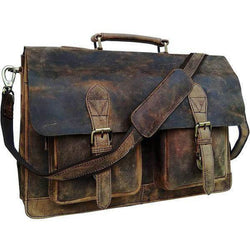 Vintage Retro Buffalo Leather Briefcase Leather Bags Gallery