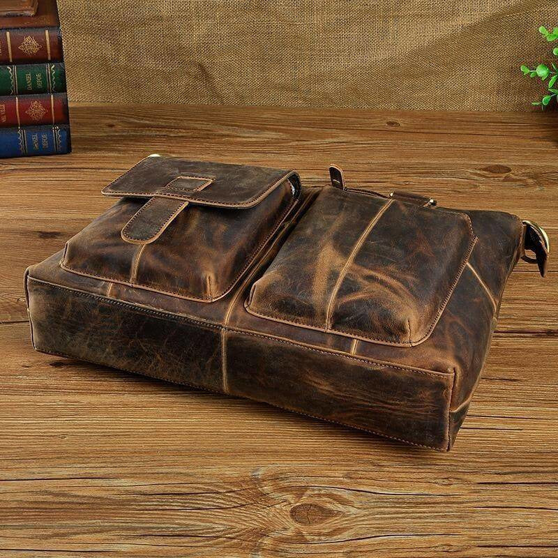 Vintage Cow Leather Laptop Bag Leather Bags Gallery
