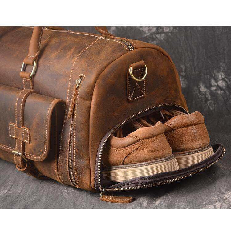 Crazy Horse Men’s Leather Overnight Bag Leather Bags Gallery