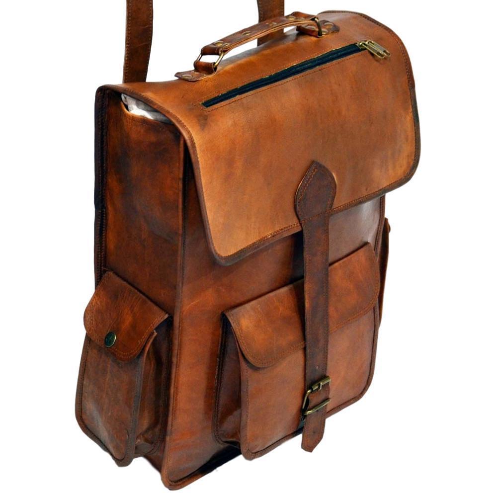 Handmade Leather School Laptop School Backpack | Leather Bags Gallery