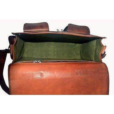 Handmade Vintage Brown Leather Briefcase Leather Bags Gallery