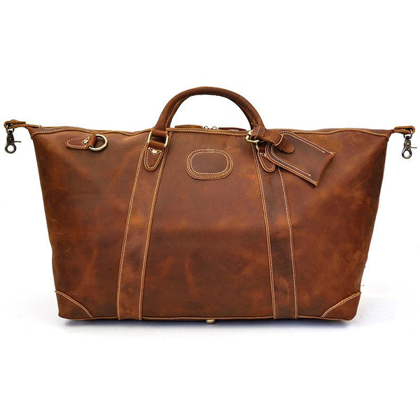 Crazy Horse Cowhide Leather Duffel Travel Bag Leather Bags Gallery