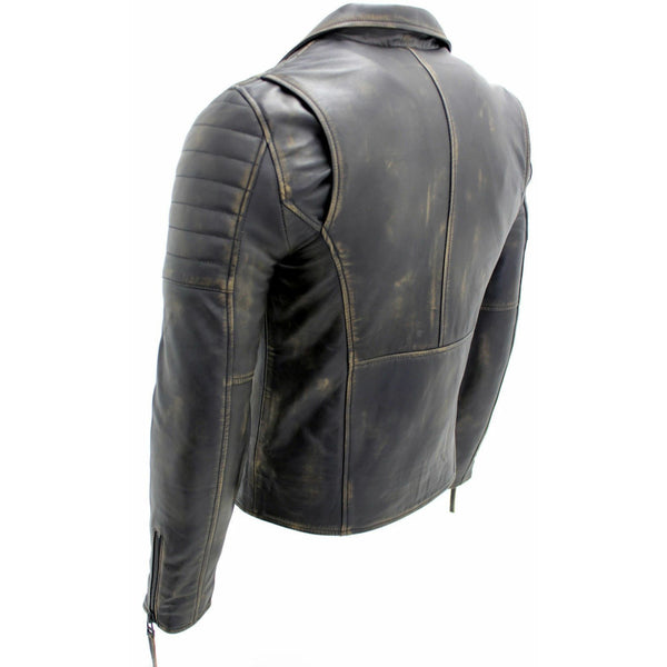 Cosmic Brown Distress Genuine Leather Brando Vintage Jacket Leather Bags Gallery