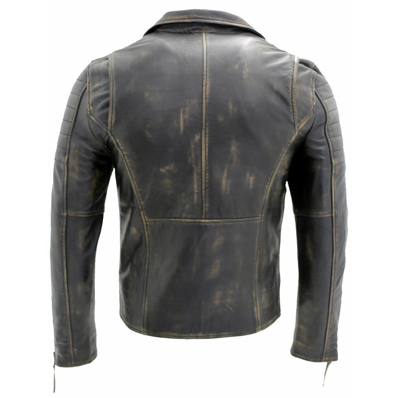 Cosmic Brown Distress Genuine Leather Brando Vintage Jacket Leather Bags Gallery