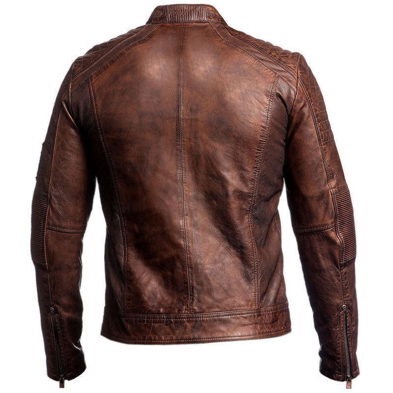 Motorcycle Vintage Biker Genuine Real Leather Jacket Leather Bags Gallery
