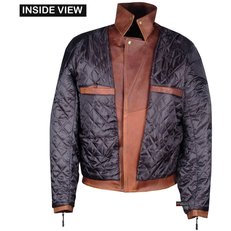 Men's Motorcycle Distressed Brown Heavy-Duty Biker Leather Armor Jacket Leather Bags Gallery