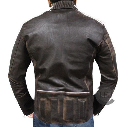 Retro Motorcycle Genuine Handmade Leather Jacket for Men Leather Bags Gallery